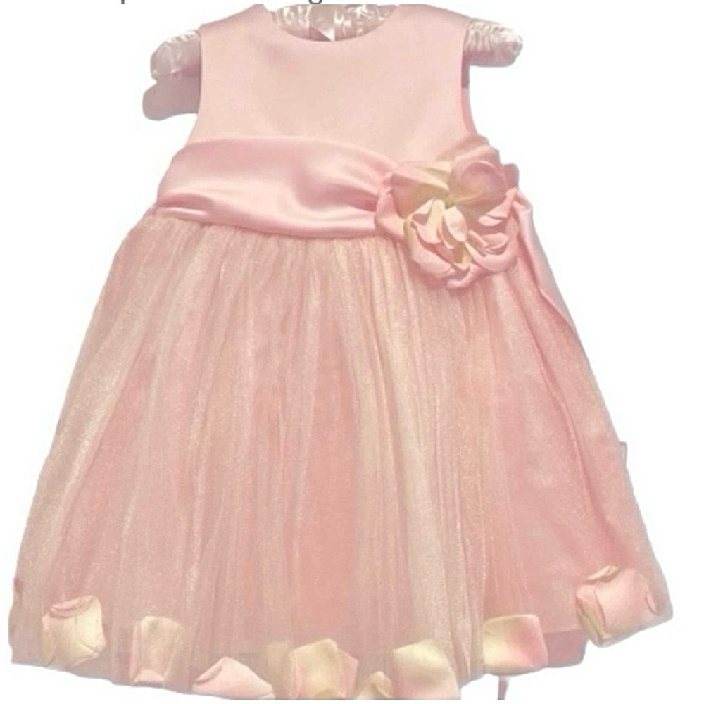 Iris & Ivy- Beautiful Toddler Satin & Tulle
Pink Rose Petal Dress 3Т
